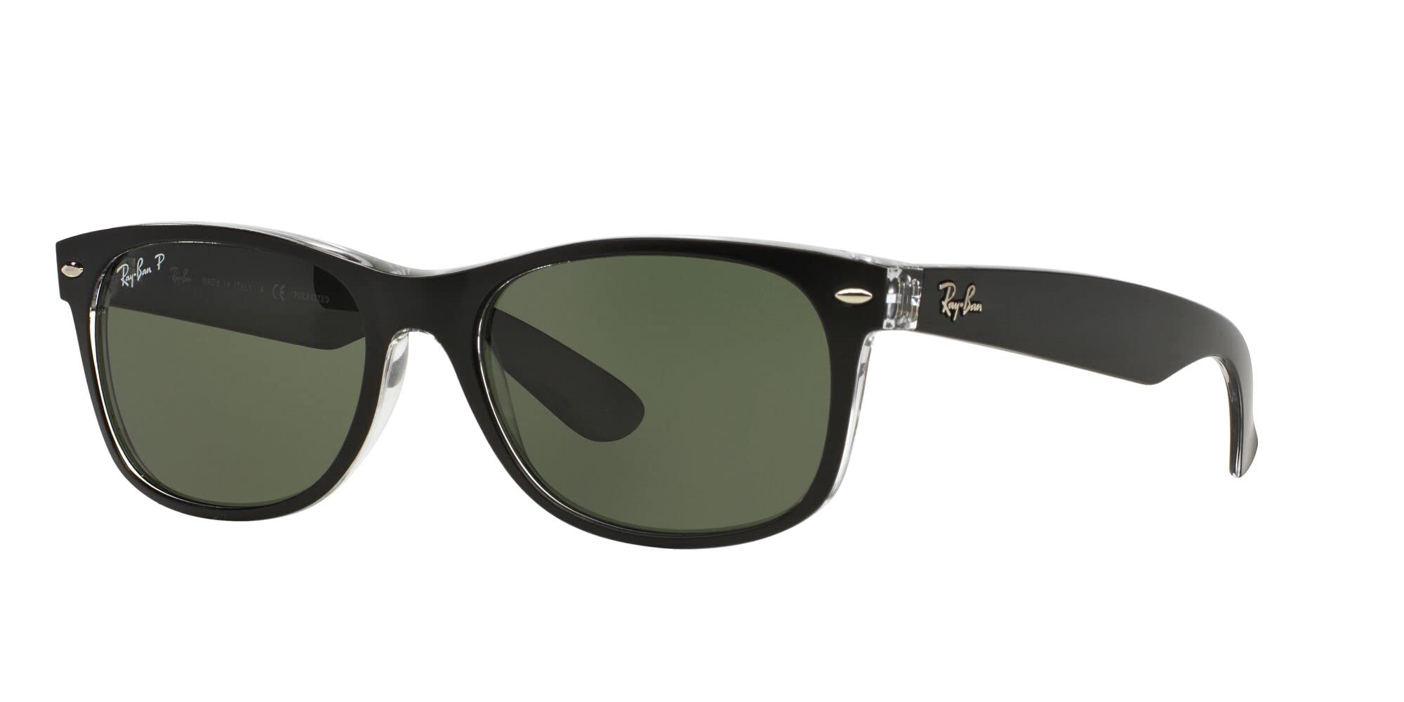 Ray-Ban RB2132 Yeni Wayfarer Kare Güneş Gözlüğü, Şeffaf/Polarize