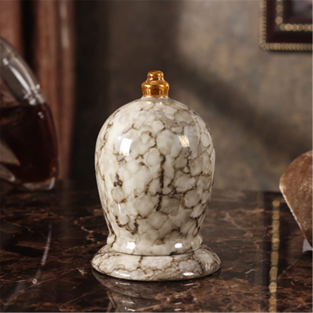 Scatola per stuzzicadenti Europea in Ceramica Barattolo per stuzzicadenti per la casa Decorazione della tavola da Pranzo del Soggiorno (Confezione da 3 Come Mostra)