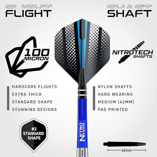 Image of Razor Edge Tungsten Darts 20g to 33g with Flights and Stems