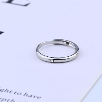 GAUEIOUR Yuta Okkotsu Sukuna Silver Cosplay Accessory Resizable Ring, Cubic Zirconia Rika Couple Adjustable Open Anime Promise Anniversary Jewelry Accessory