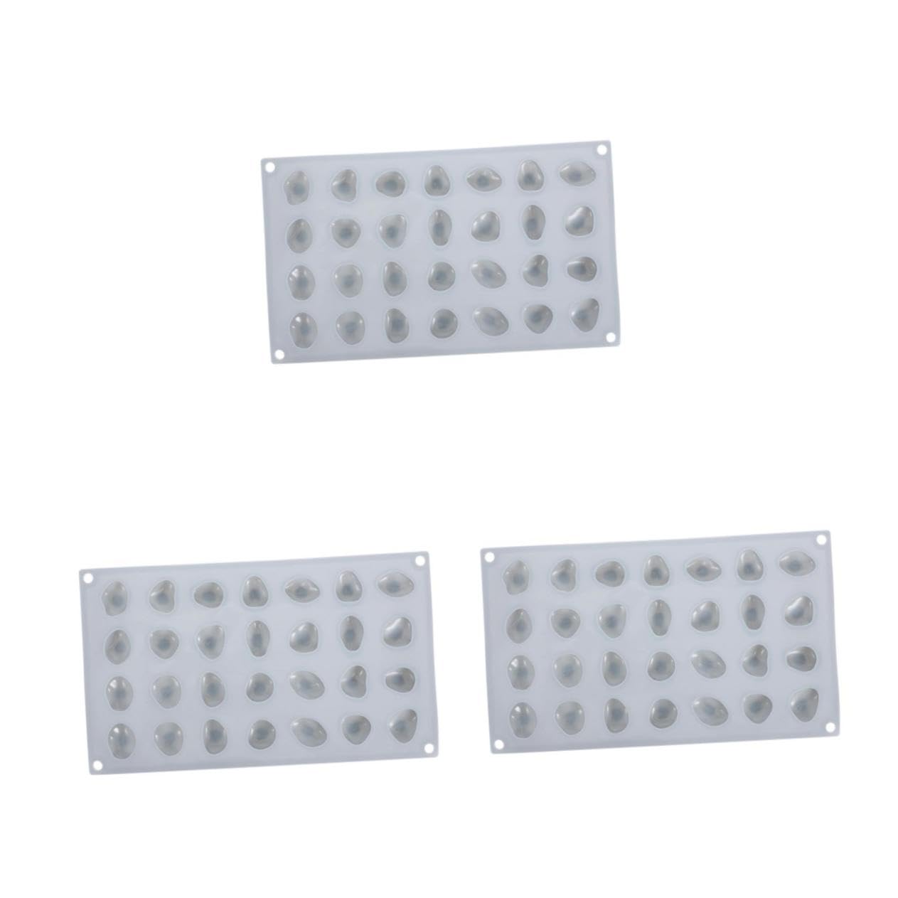 3 Piezas Molde de Silicona para Chocolate y Fondant Diseño de Piedras Suaves Molde Flexible para Repostería DIY Fácil Desmoldeo y Limpieza