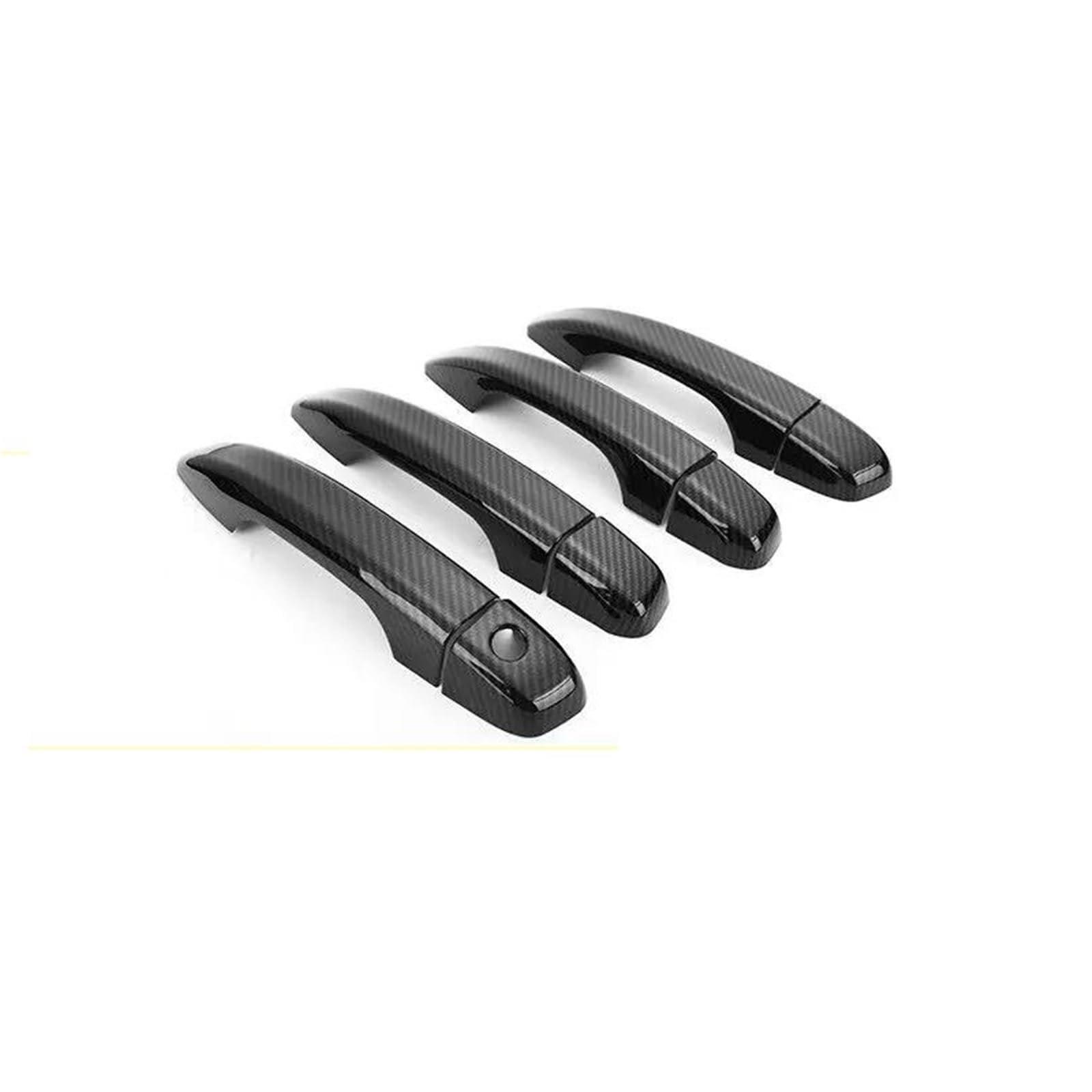 Noheeu Style1 Carbon Fiber Chrome Car Side Door Handle Decor Cover Trim For Accord 2018 2019 2020 2021 Styling Accessories(Style1)