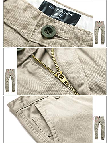 Image of Match Mens Regular-Fit Casual Flat Front Chino Pants