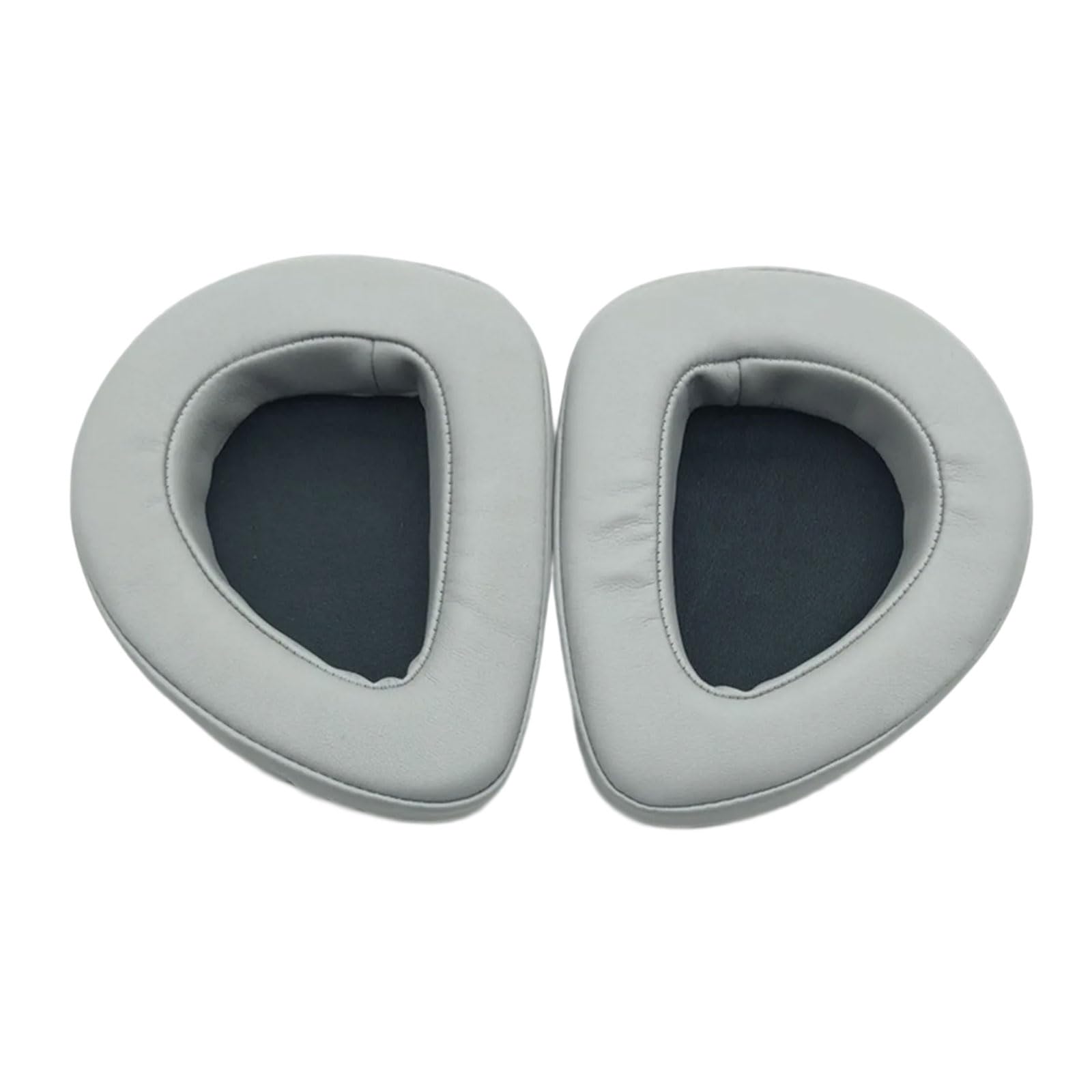 Kalttoy Grey Noise Isolating Sponge Ear Covers Breathable Protein Leather Earpads For Headphones Travel And Gaming Protein Leather Gaming Earpads