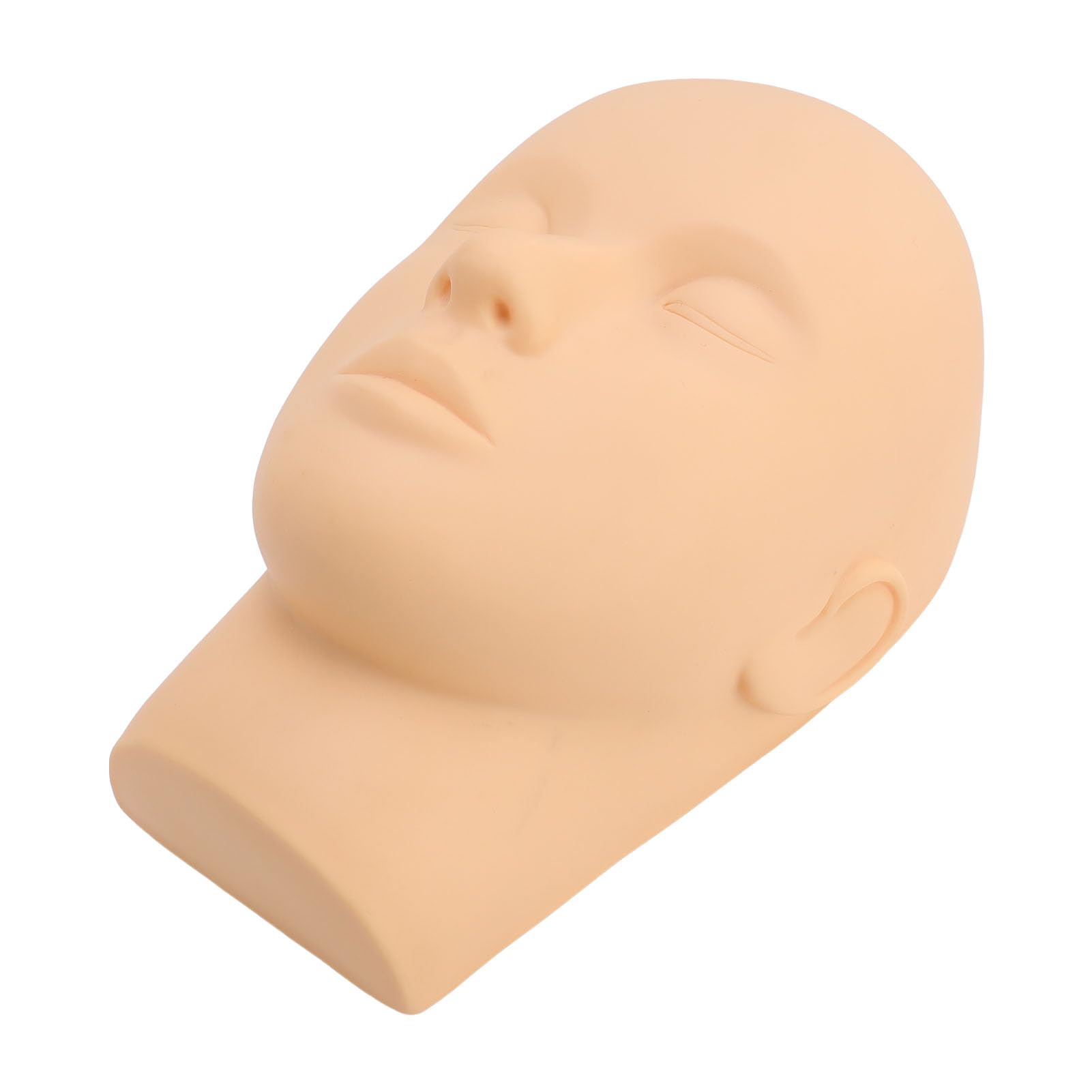 Premium PVC Soft Rubber Massage Practice Training Head Model, Washable and Reusable, for Makeup Beauty Skin Care Massage