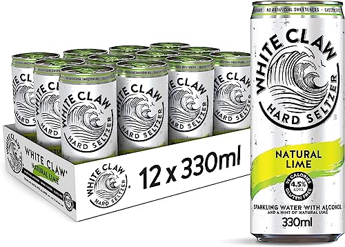 White Claw - Hard Seltzer redi sabor Lima, pack de 12 latas de 330 ml