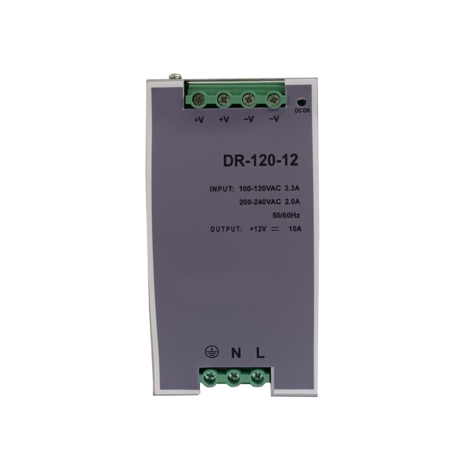 Alimentation à découpage sur Rail DIN, Alimentation régulée par Interrupteur de Type Rail DR-120W, 12v, 10a, 24v, 5a, 48v, 2,5 a(Dr-120-12v 10a)