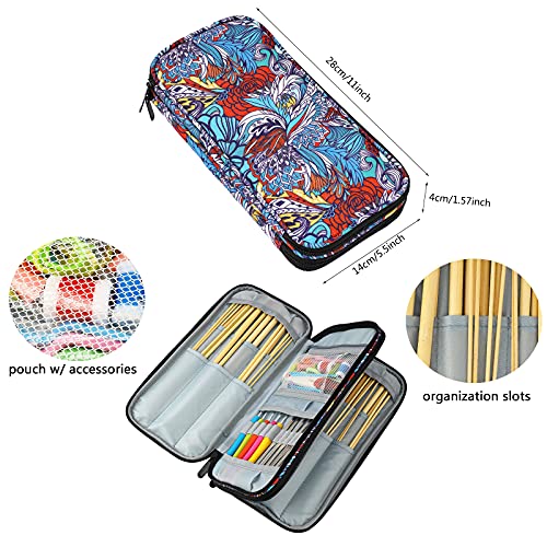 Koknit 36 Pcs Single Pointed Bamboo Knitting Needles Set,5 Soft Grip Ergonomic Crochet Hooks,12 Pcs Smooth Lace Crochet Hooks,Knitting And Crochet Kit With Tools And Accessories #TOP4