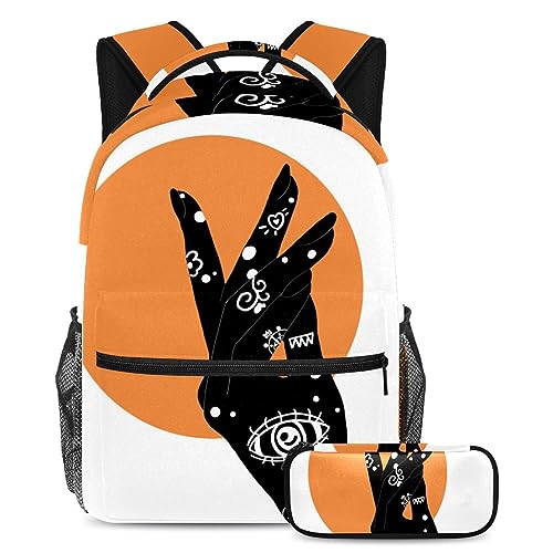 Sac à dos enfant avec trousse assortie pour voyage et école multicolore