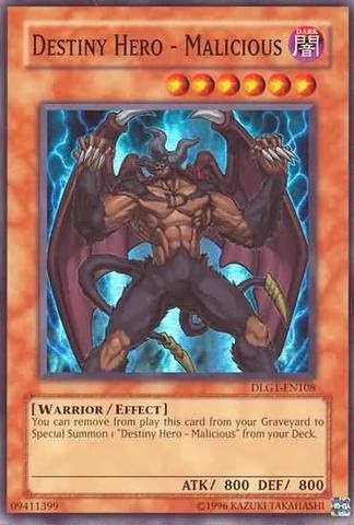 Yu-Gi-Oh! - Destiny Hero - Malicious (DLG1-EN108) - Dark Legends - Unlimited Edition - Super Rare