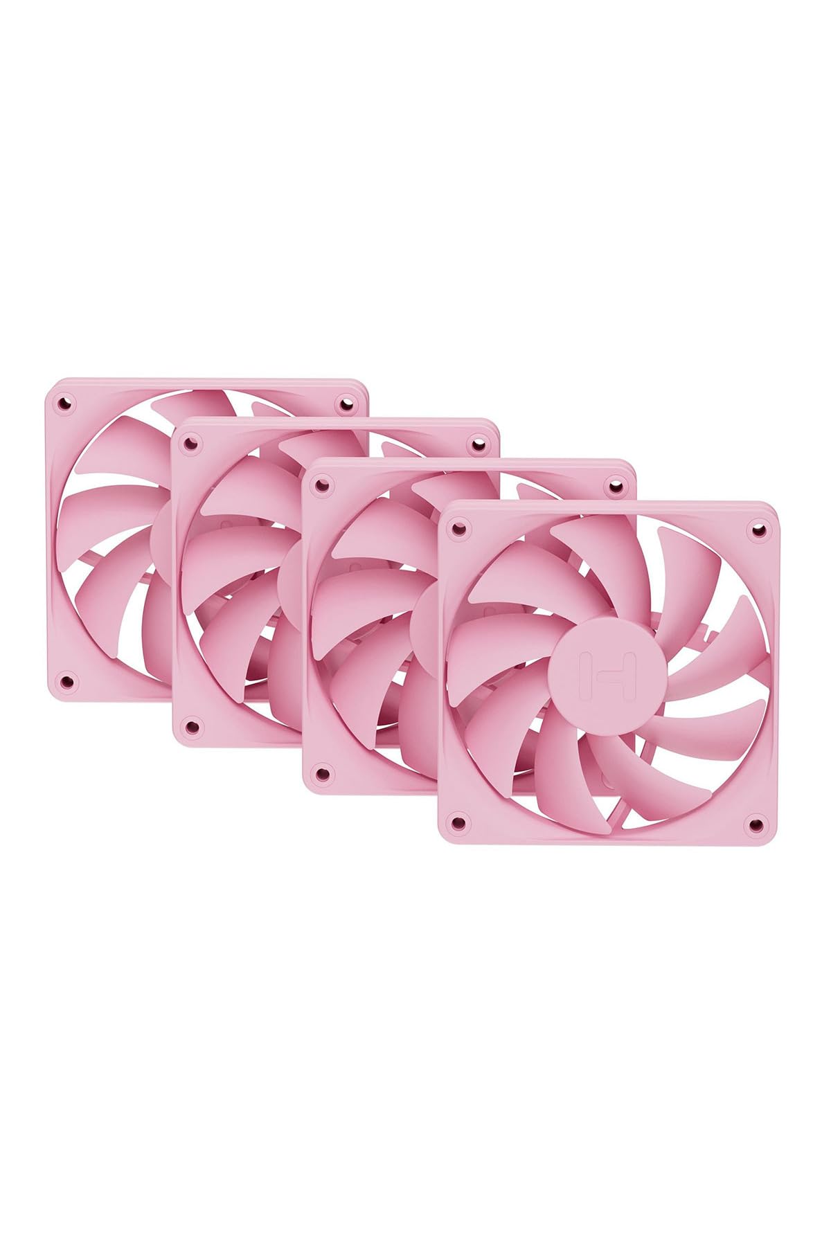 Hyte Fa12 - Caja de lujo de alto flujo de aire de 120 mm, ventiladores Pwm, leche de fresa, paquete de 4