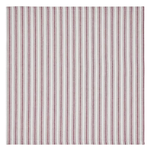 Piper Classics Timeless Ticking Red Stripe Roman Valance, Farmhouse Country Window Shade, Christmas Curtain, 24" L X 40" W #TOP3