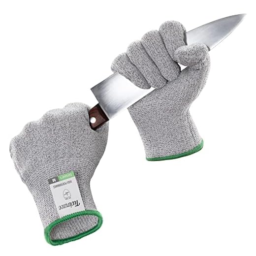 Twinzee Schnittschutzhandschuhe Premium 2 Stück – 1 Paar Stufe E (EN 388) Schnittfeste Handschuhe für Küche, Garten, Schneiden & Holzarbeiten - 1 Paar M