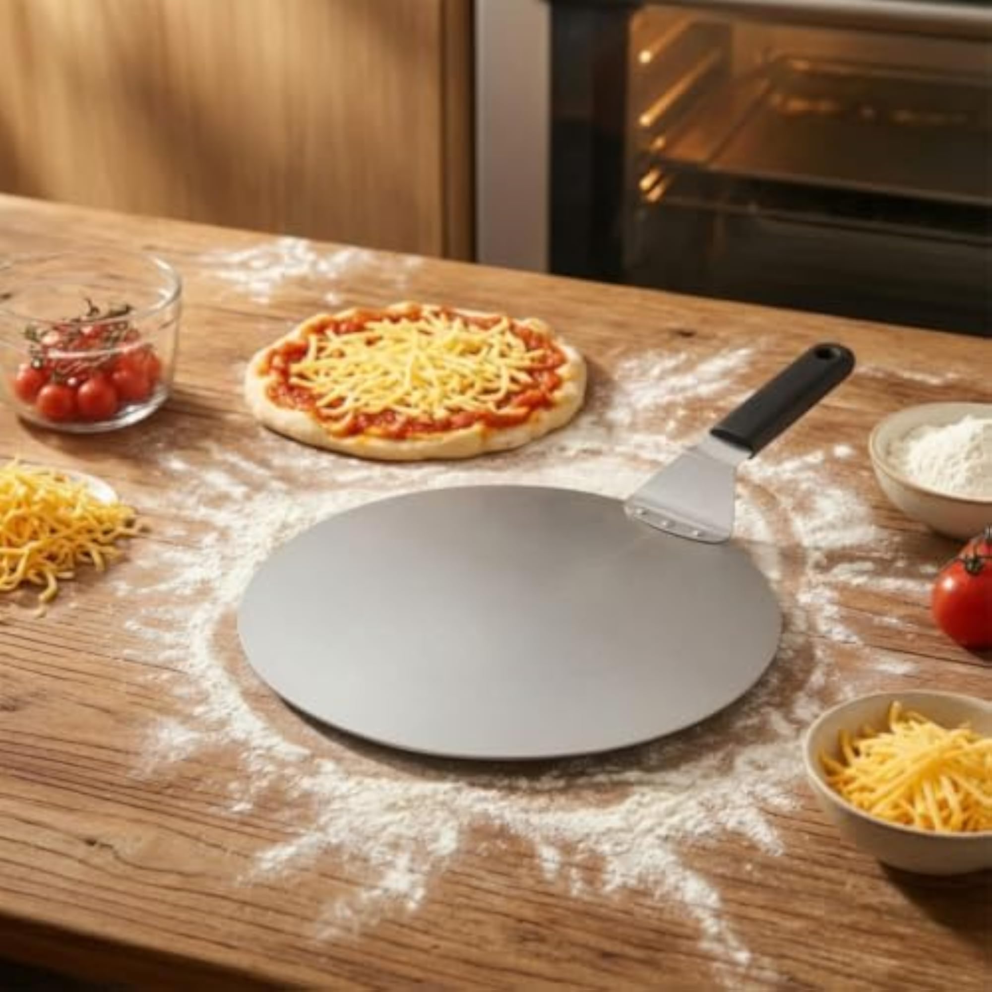 Heavy-Duty Stainless Steel Pizza Peel with Durable Handle