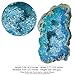 mookaitedecor Angel Aura Quartz Geode Stone Titanium Coated Natural Rock Crystal Cluster Specimen for Reiki Healing Meditation Home Decor 0.22-0.44 LB, Light Blue