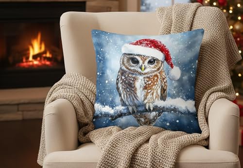 KAMACA Weihnachtskissen Eule 40x40 cm mit Füllung Deko-Kissen mit...