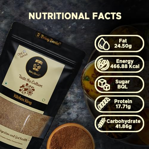 Image of Being Bania Kitchen King Chef Special, 500 Gms | Kitchen Masala Powder |100% Natural Ingredients | No Added Preservatives | All in 1 Vegetable Masala | Exotic Indian Spices | No onion, no garlic |