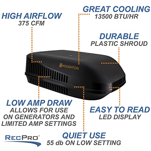 Recpro Rv Air Conditioner 13500 Btu Cooling Only | Quiet Ac | 110-120V | Non-Ducted | All-In-One Unit | Easy Installation | Rv Ac Unit (White) #TOP1