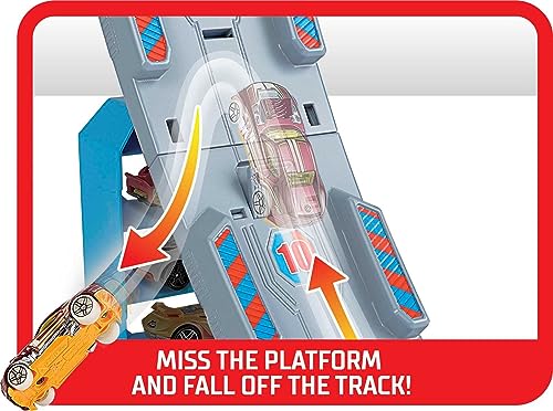 Hot Wheels Action Coffret Rampe de Folie, fourni avec Une Petite Voiture, Jouet pour Enfant, GBF83