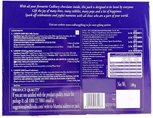 Image of Cadbury Celebrations Assorted Chocolates Gift Box Bars (5 x 130 g)