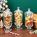 Woaiwo-q 24fl oz Glass Candy Jars with Lids,3 Pack Apothecary Jars,Storage Jar for Candy, Cookies, Snacks, Kitchen Pantry, Clear Glass Jar for Countertop Display & Party Favors