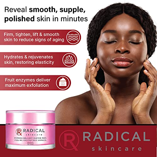 Radical Skincare Express Delivery Facial Enzyme Peel Mask Cleanser Exfoliator - Reveal Smooth, Supple, Polished Skin In Minutes | Paraben & Cruelty Free | Clinically Proven Results (1.7 oz) - Image 3