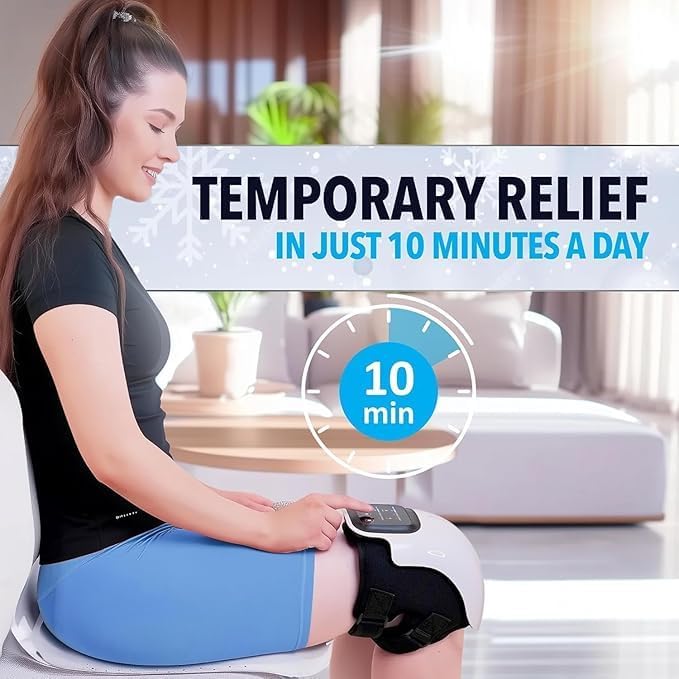 Image of Full Body Wireless Neck Massager with Heat Vibrating Machine with Bluetooth Music Rechargeable for Knee Pain