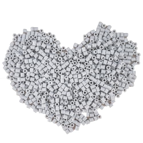 Yowamho 1000 Pcs 5mm Light Silver Melting Fuse Beads for Crafts