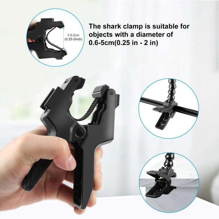 Image of SHOPEE Jaws Flex Clip Clamp Mount Compatible with Go Pro Hero 13 /12 /11 /10 /9 /8 /OSMO Pocket / Insta360 X5 / X4 / X3 ONE /X /X2 Action Cameras