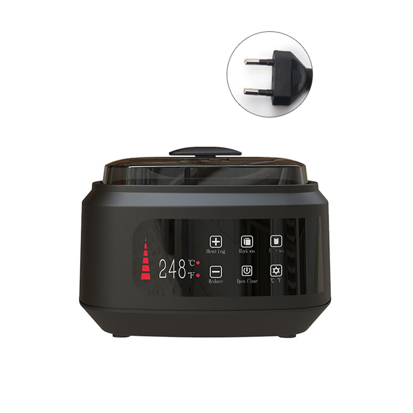 Amagogo Wachswärmer, Wachserhitzer, robuste Schmelzmaschine, elektrisch, professionell für Augenbrauen, Körper, Nase, Haare, Oberlippe, Wachsen zu Hause, Schwarz