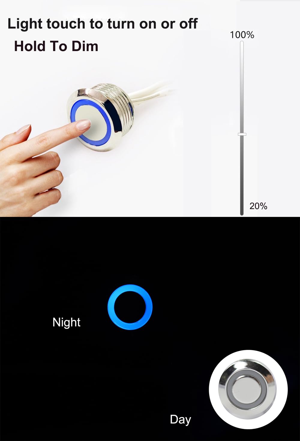 COB-LED-Streifen, helles Display, Unterschrank-Licht, Touch-Sensor, dimmbare LED, Schlafzimmer, Bücherregal, Kleiderschrank, Lichtleiste (warmweiß, 15,2 x 101,6 cm LED-Streifen)
