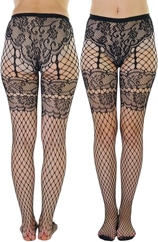 Image of ToBeInStyle Women's Faux Print Suspender Garter Sheers Pantyhose