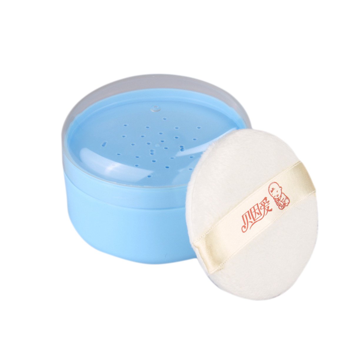 Portable Baby Talcum Powder Puff with Box Case Container