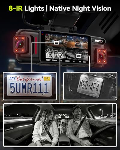 Image of IIWEY N6 PRO 4K STARVIS 2 4-Channel Dash Cam 360 View, Free 128GB Card