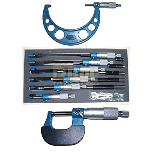 0-6" Precision Outside Micrometer Set 0.0001" Carbide Standards 6 Pc Set New #TOP4