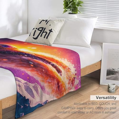 Couverture Snowboard douce pour doudoune de canapé et soirées - 7