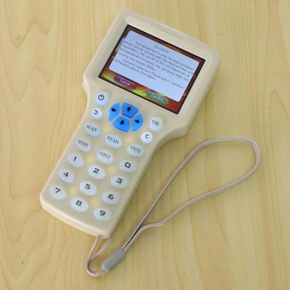 Sarini Duplicador Lector Escritor, Lector NFC, Clonador de Tarjetas Inteligentes RFID 125kHz 13.56MHz 10 Frecuencias, Decodificador de Tarjetas Cifradas, Clave Grabables, Software Libre y USB