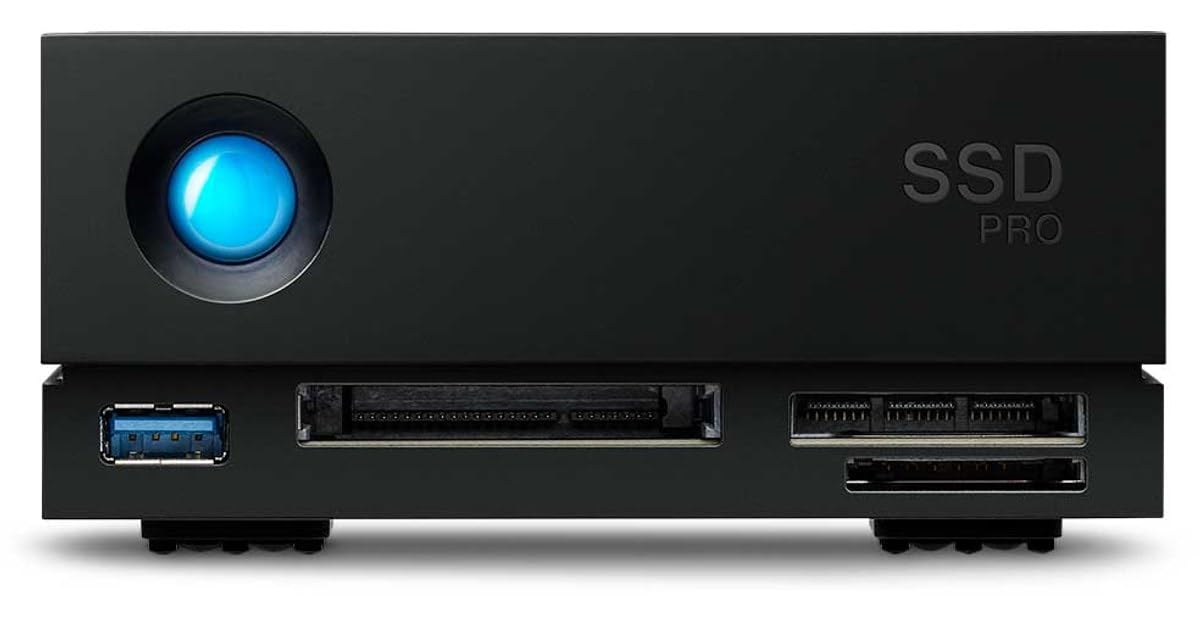 LaCie 1big Dock SSD Pro, 2TB, External SSD, Thunderbolt 3, FireCuda NVMe SSD, up to 2.800MB/s, for Mac and PC Desktop (STHW2000800)