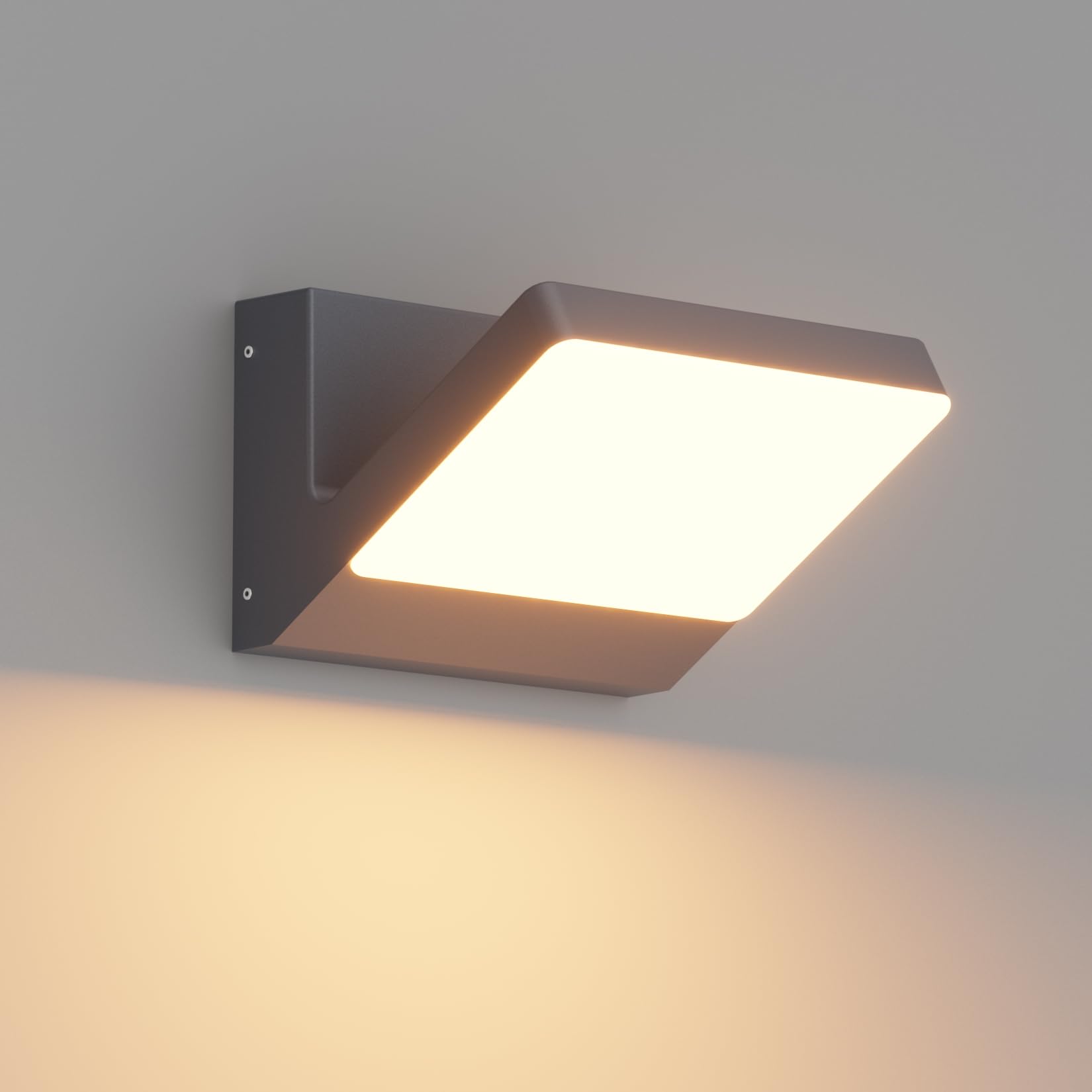 lundwa 30W Außenwandleuchte LED Außenlampe, Anthrazit, Warmweiß 3000K | Wasserdicht IP65, 1700 Lumen, Aluminium, für Hauswand, Terrasse, Hof sowie Innen-und Außenbereiche