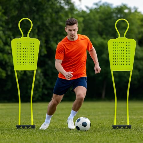 Soccer Mannequin for Training - 3 Pcs 65 Inch Soccer Dummies，Durable PVC Soccer Mannequins with Carry Bag, Soccer Free Kick Wall (Fluorescent Green) by Rzjoke - Used condition - Image 4