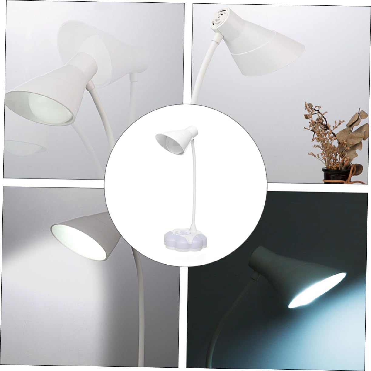 ORFOFE USB Charging Touch Control Table Lamp Adjustable Brightness Eye Care Learning Lamp for Home Office and Bedroom with Integrated Night Light