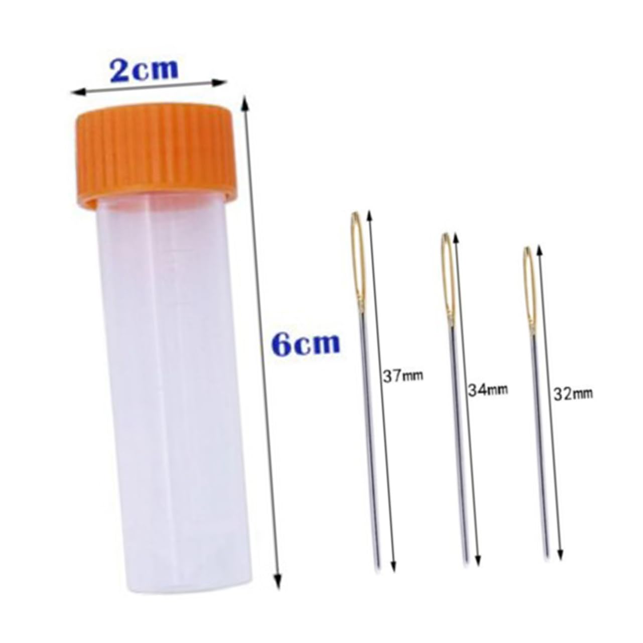 Beatifufu 18pcs Carbon Steel Golden Tail Needles Large Hole Cross Stitch Needles for Embroidery Sewing DIY Projects