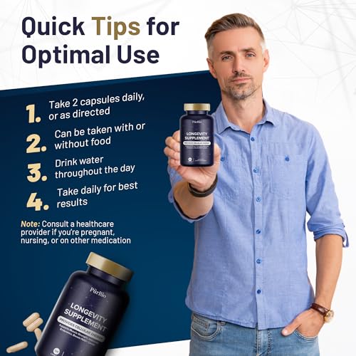 Image of Premium Urolithin A Supplements 250 mg - Maximum Strength Cellular Energy Support - NAD+, Vegan Anti-Aging Formula. Supplements for Women Men - 120 Capsules