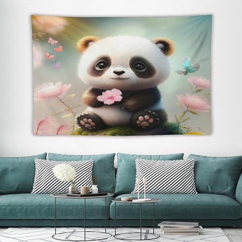 Tapisserie murale panda grand format 150x230cm pour deco de salon chic - 7