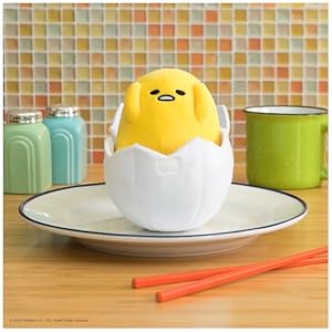 GUND Sanrio Gudetama The Lazy Egg Stuffed Animal Gudetama in Eggshell Plush Toy for Ages 1 and Up 5