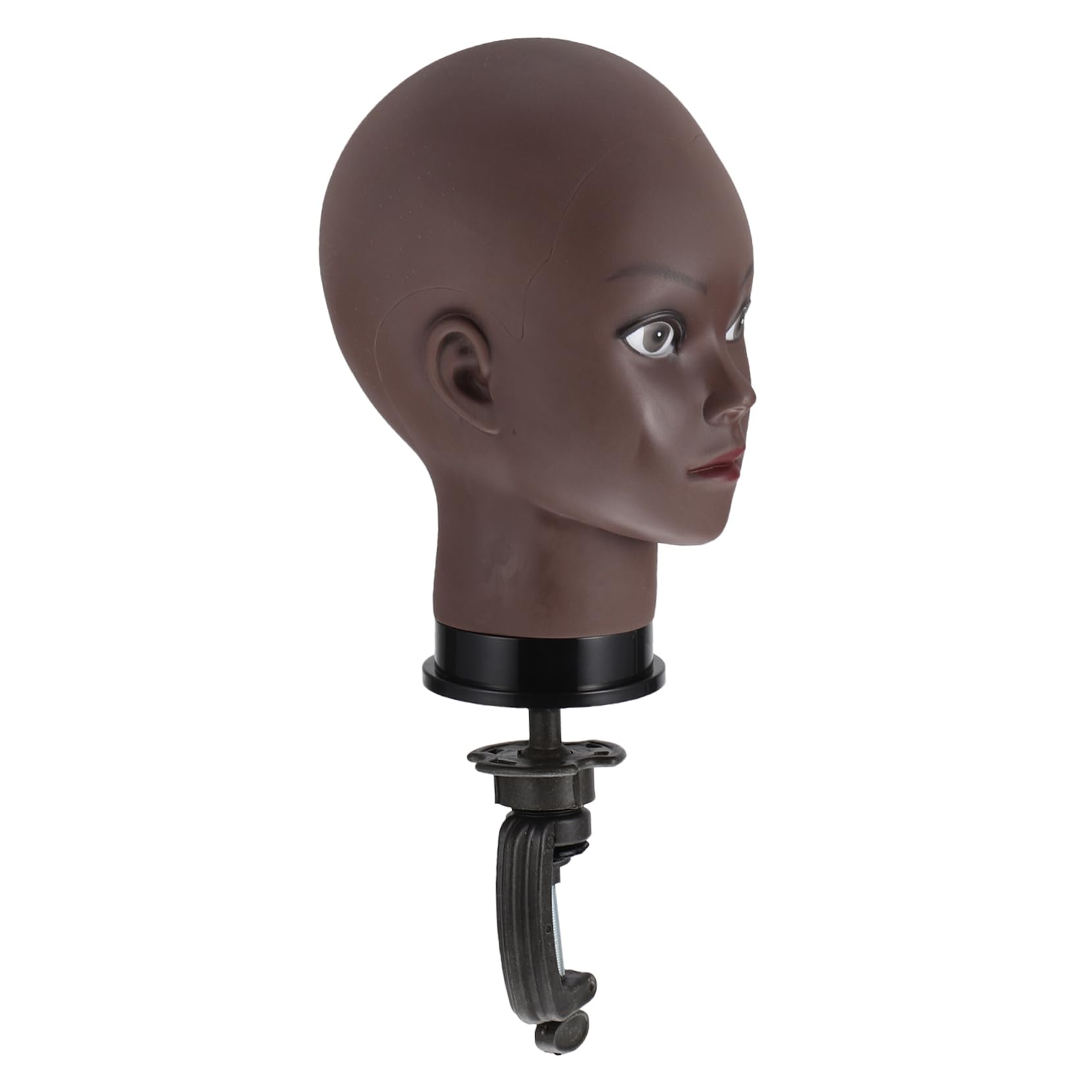 Healeved Cosmetology Training Mannequin Head Bald Appearance Wig Stand Holder Versatile for Salon and Home