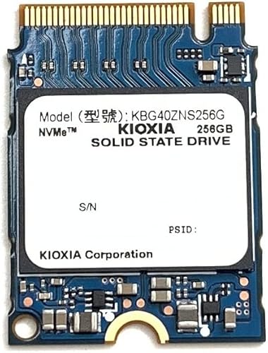 Miniatura 2 de Kioxia SSD 256GB M.2 2230 1.181 in NVMe PCIe Gen3 x4 KBG40ZNS256G BG4 Unidad de estado sólido para Surface Pro Steam Deck Dell HP Lenovo Ultrabook