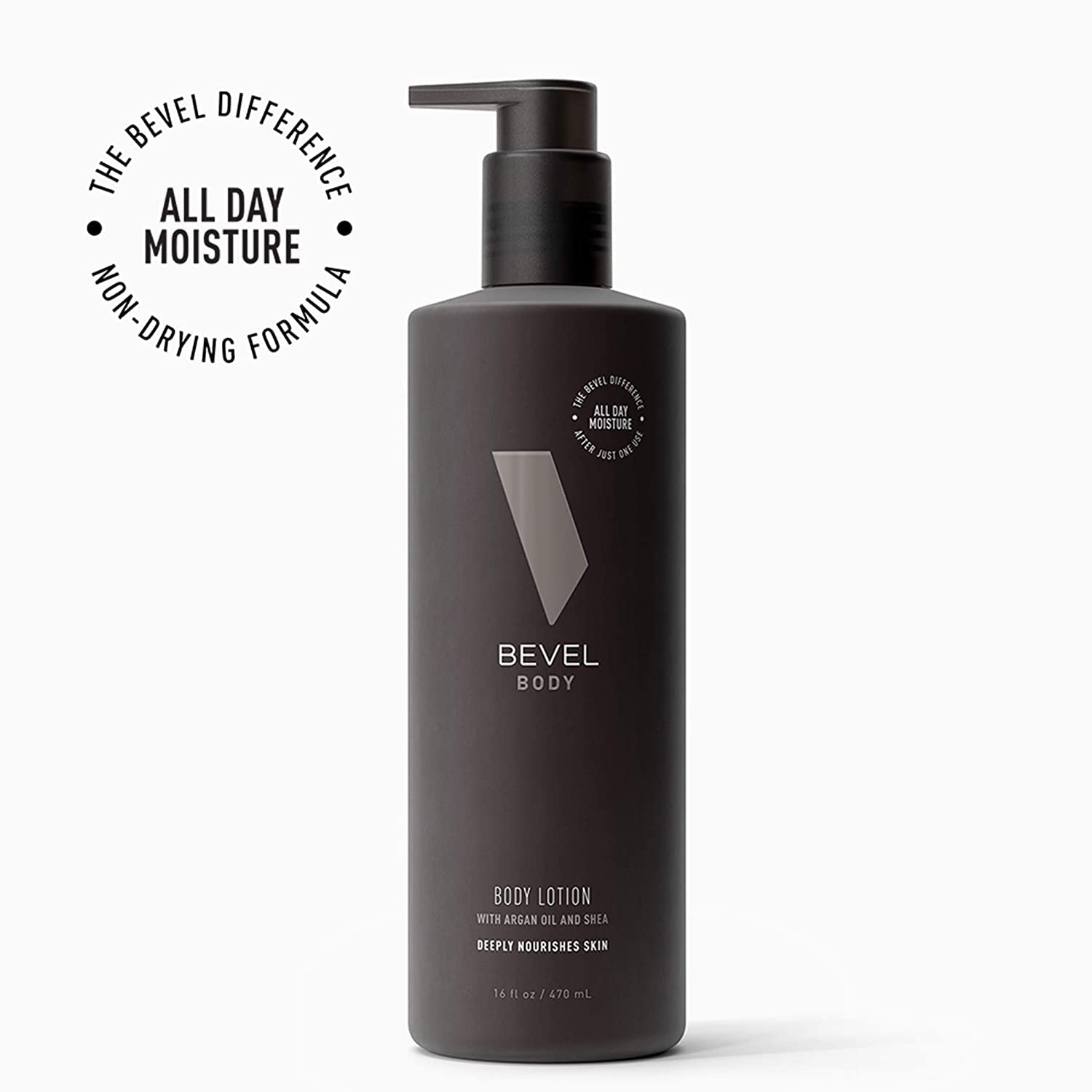 Bevel All Day Body Lotion for Men with Shea Butter and Argan Oil, Lightweight Formula Softens and Smoothes Skin, 16 Oz : Beauty & Personal Care