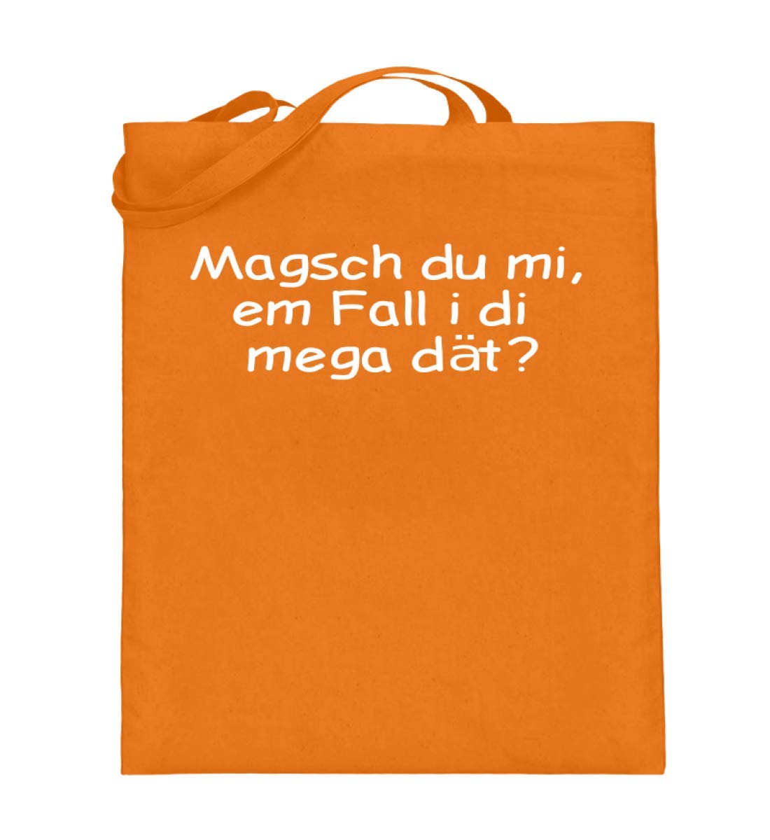 Sac en toile de jute orange moyen avec grandes anses de 38x42 cm