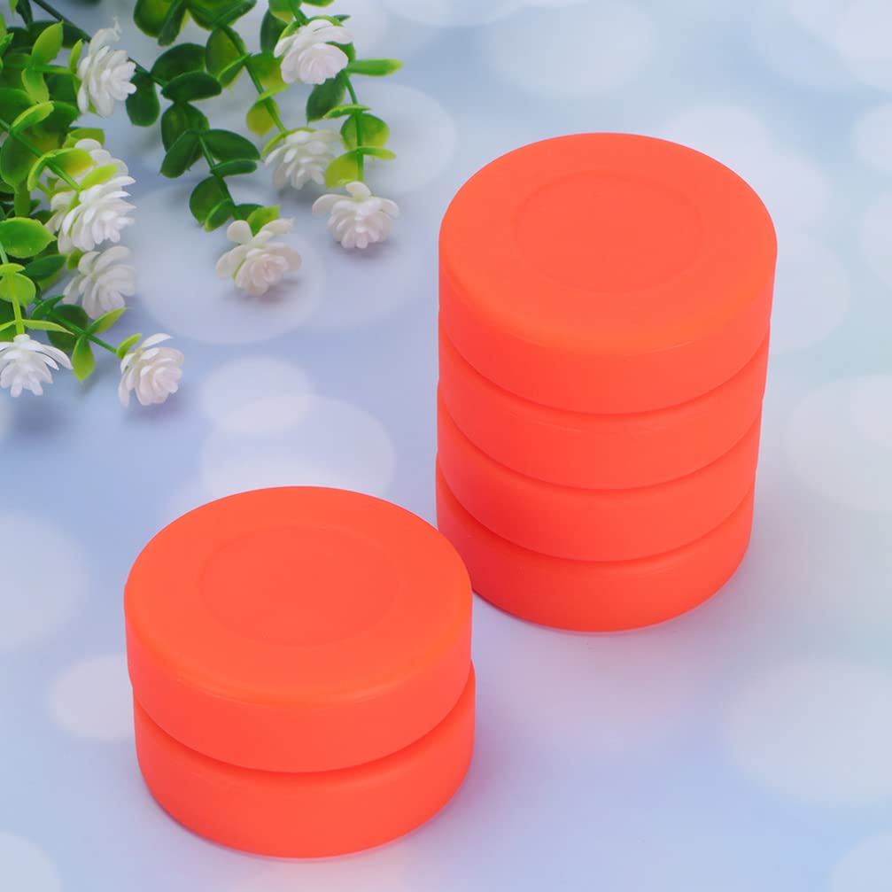 VANZACK Lot de 3 Palets de Hockey Orange en PVC Léger à Faible Friction pour Entraînement et Jeu Extérieur sur Béton Lisse ou Terrain